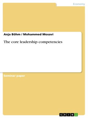 cover image of The core leadership competencies